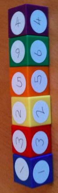 A tower of 6 cubes.