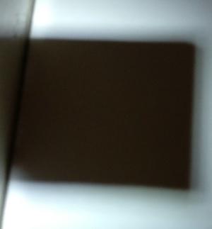 A square-shaped shadow.
