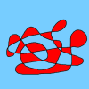 Colouring curves game